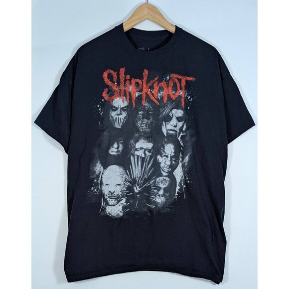 Slipknot T-shirt Size XL Short Sleeve Heavy Metal Black 2020 Hot Topic Tee Masks - Picture 1 of 3